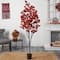 6ft. Potted Red Cherry Blossom Artificial Tree